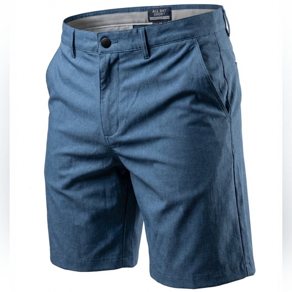 Faherty Men's Blue Flat Front Shorts Size 30w